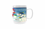 2 PACK PERSONALISED KIDS 3D MUG PVC MOULDED CUP BOOF SNOWMAN DESIGN WITH CUSTOMISABLE NAME TAB - fair-dinkum-gifts