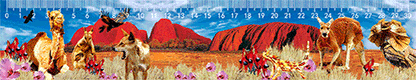 3D Ruler 30cm Aussie Animals Australian Native Designs Lenticular Printed - fair-dinkum-gifts