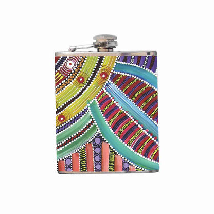 Aboriginal Design Hip Flask 180ml