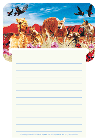 3D Magnetic Memo Pad Aussie Animals Australian Themes Notebook Fridge Magnet Note Pads - fair-dinkum-gifts