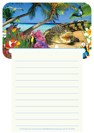 3D Magnetic Memo Pad Aussie Animals Australian Themes Notebook Fridge Magnet Note Pads - fair-dinkum-gifts