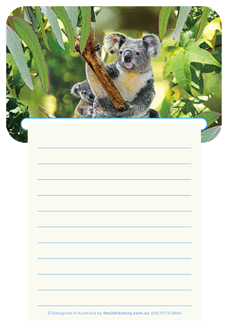 3D Magnetic Memo Pad Aussie Animals Australian Themes Notebook Fridge Magnet Note Pads - fair-dinkum-gifts