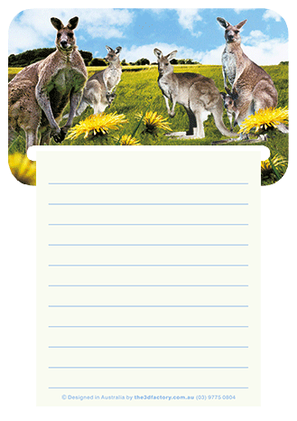 3D Magnetic Memo Pad Aussie Animals Australian Themes Notebook Fridge Magnet Note Pads - fair-dinkum-gifts