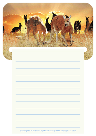 3D Magnetic Memo Pad Aussie Animals Australian Themes Notebook Fridge Magnet Note Pads - fair-dinkum-gifts