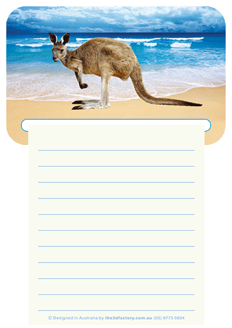 3D Magnetic Memo Pad Aussie Animals Australian Themes Notebook Fridge Magnet Note Pads - fair-dinkum-gifts
