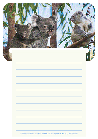 3D Magnetic Memo Pad Aussie Animals Australian Themes Notebook Fridge Magnet Note Pads - fair-dinkum-gifts