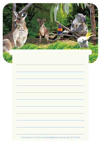 3D Magnetic Memo Pad Aussie Animals Australian Themes Notebook Fridge Magnet Note Pads - fair-dinkum-gifts