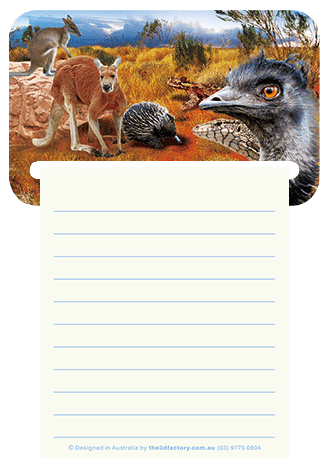 3D Magnetic Memo Pad Aussie Animals Australian Themes Notebook Fridge Magnet Note Pads - fair-dinkum-gifts