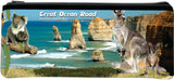 Small Neoprene Pencil Case Stationery or Make Up Bag Australian Travel Case Aussie Design