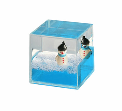 Oily Water Cubes Aussie Gifts Souvenirs Paperweights Coloured Liquid with Floaters - fair-dinkum-gifts