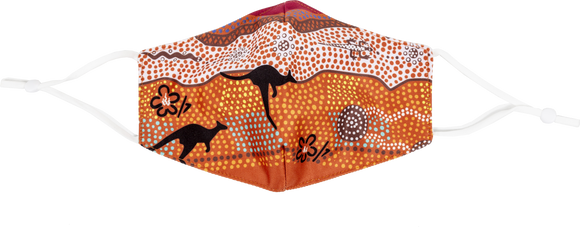 NEW DESIGNS Bulurru Aboriginal Design Face Mask Adult Adjustable
