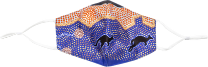 NEW DESIGNS Bulurru Aboriginal Design Face Mask Adult Adjustable