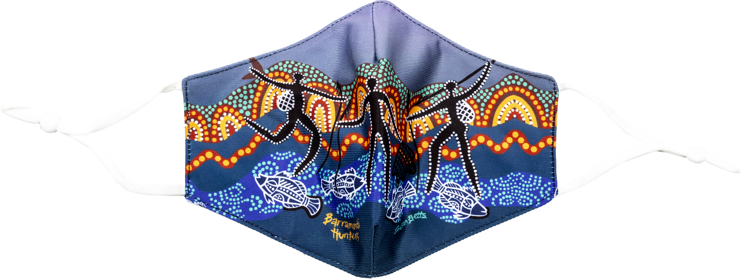 NEW DESIGNS Bulurru Aboriginal Design Face Mask Adult Adjustable