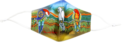 NEW DESIGNS Bulurru Aboriginal Design Face Mask Adult Adjustable