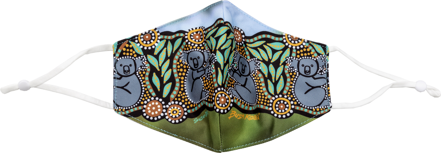 NEW DESIGNS Bulurru Aboriginal Design Face Mask Adult Adjustable