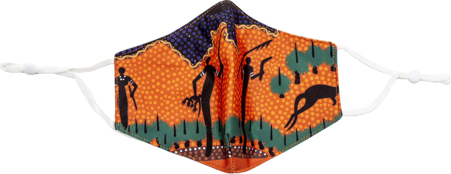 NEW DESIGNS Bulurru Aboriginal Design Face Mask Adult Adjustable