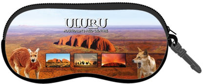 Glasses Case Neoprene w/Belt Clip Aussie Designs Australian Themes Animals Souvenirs