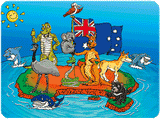 KIDS 3D Placemats Pack of 2 Australia 3D Lenticular Printed Aussie Animals Wildlife Designs - fair-dinkum-gifts