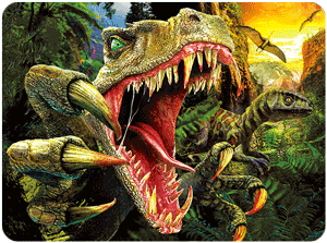 3D Raptors Dinosaurs Placemats Pack of 2 or 4 Lenticular Printed Design - fair-dinkum-gifts