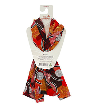 Mans Ceremony Red Scarf Long