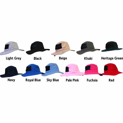 Bush Hat Microfibre Light Weight with Mesh Sides Unisex 12 colours available - fair-dinkum-gifts