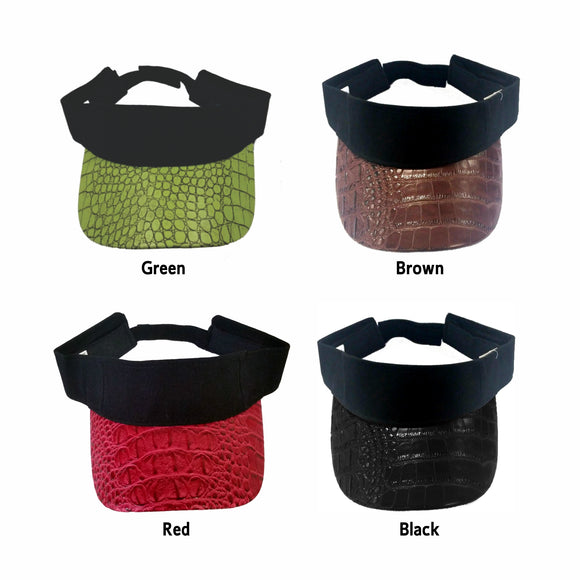 Croc Skin Visor Cap Hat Australian Design Mens Womens Unisex 4 Colours Available - fair-dinkum-gifts