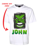 Angry Man Personalised Hulk Style Tee T-Shirt GREEN FDG01-1HT-23014