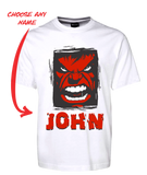 Angry Man Personalised Hulk Style Tee T-Shirt RED FDG01-1HT-23017