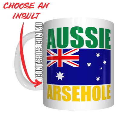 Aussie Insult Rude Coffee Mug Gift Choose From Cunt Wanker Arsehole Tosser Twat Fucker - fair-dinkum-gifts