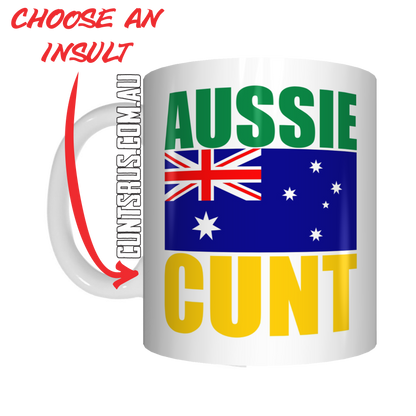 Aussie Insult Rude Coffee Mug Gift Choose From Cunt Wanker Arsehole Tosser Twat Fucker - fair-dinkum-gifts