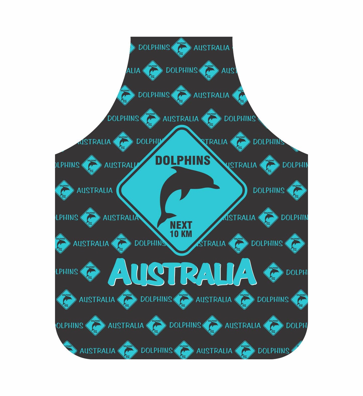 *CLEARANCE* Dolphin Apron Australia Blue Road Sign Design - fair-dinkum-gifts