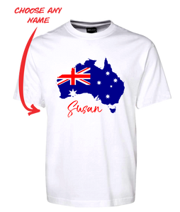 Australia Flag Personalised Tee T-Shirt FDG01-1HT-23002