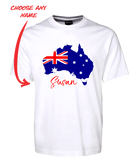 Australia Flag Personalised Tee T-Shirt FDG01-1HT-23002