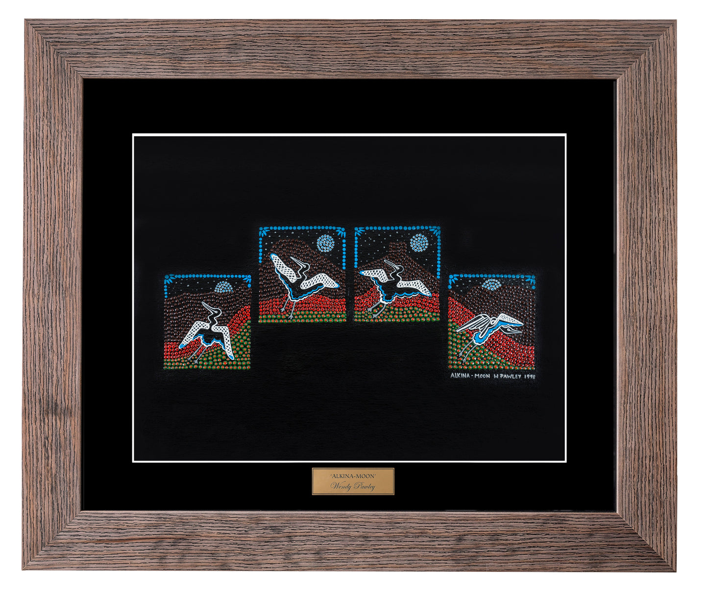 Bulurru Aboriginal Art Canvas Print Unstretched - Alkina Moon By Wendy Pawley