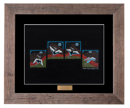 Bulurru Aboriginal Art Canvas Print Unstretched - Alkina Moon By Wendy Pawley