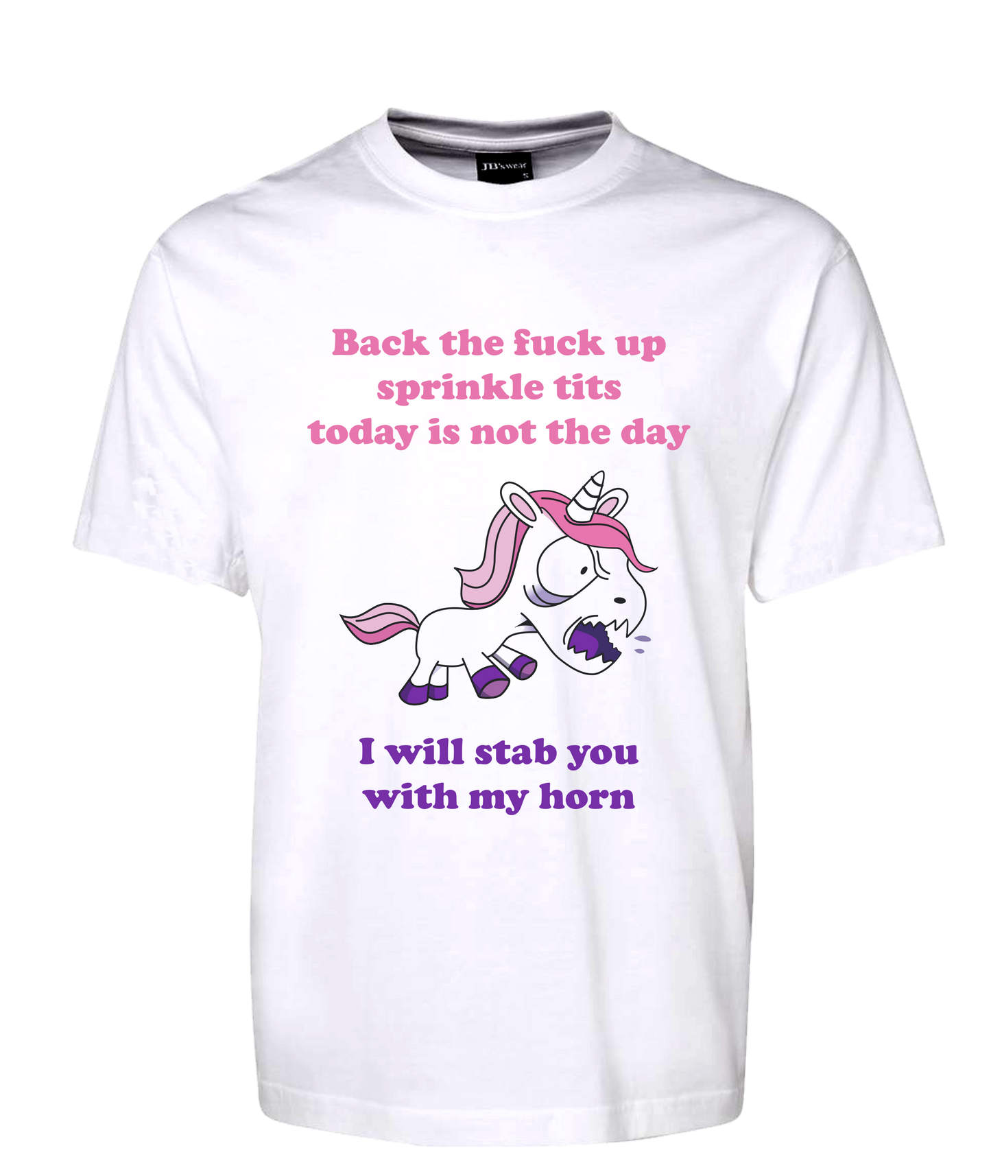 Angry Unicorn Rude Tee T-Shirt FDG01-1HT-23004