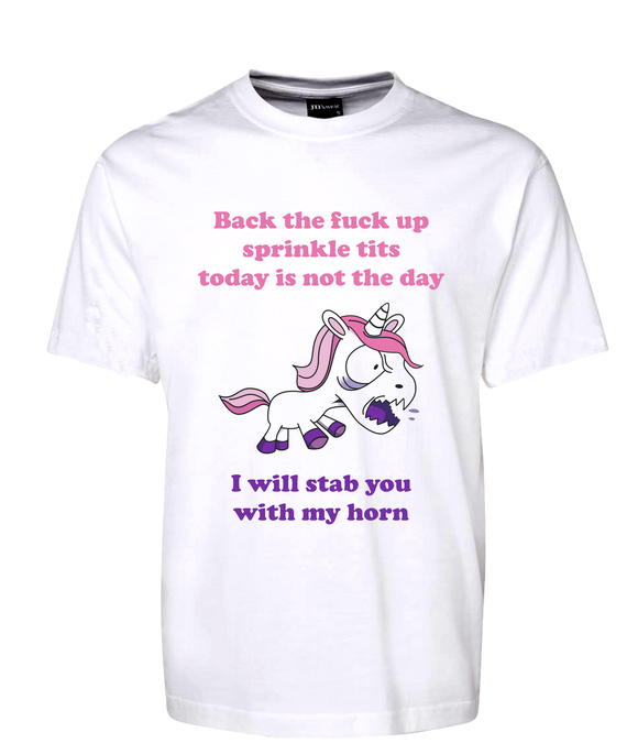 Angry Unicorn Rude Tee T-Shirt FDG01-1HT-23004