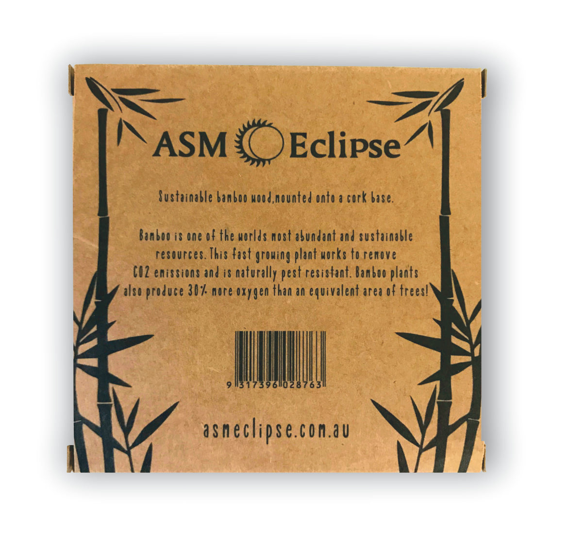 ULURU Bamboo Coasters Eco Friendly Set Of 4 Drink Coasters in Box - fair-dinkum-gifts