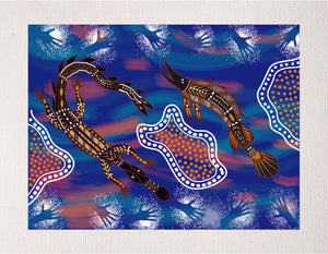 Bulurru Aboriginal Art Canvas Print Unstretched - Bana Bulmba By Louis Enoch