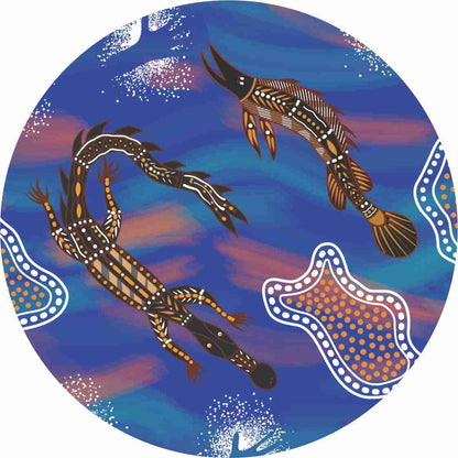 Aboriginal Ceramic Coasters - Set of 4