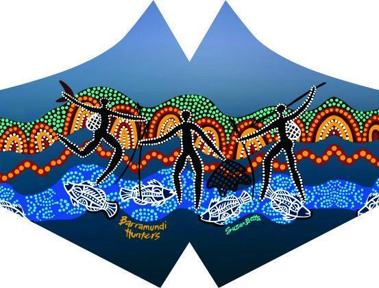 NEW DESIGNS Bulurru Aboriginal Design Face Mask Adult Adjustable