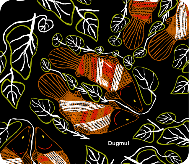 Mousemat Pad Neoprene Graham Kenyon Designs Aboriginal Indigenous Art - fair-dinkum-gifts