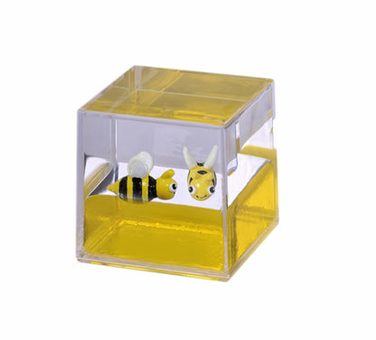 Oily Water Cubes Aussie Gifts Souvenirs Paperweights Coloured Liquid with Floaters - fair-dinkum-gifts