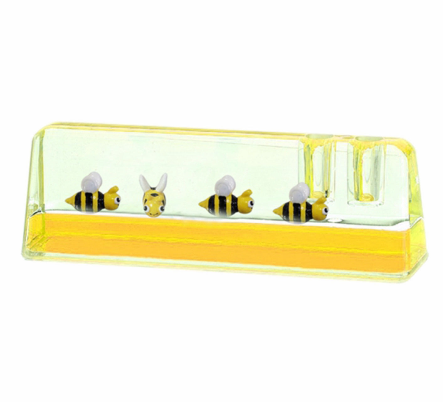 Oily Pen Holders Office Desk Accessories Aussie Gifts Souvenirs Coloured Liquid with Floaters - fair-dinkum-gifts