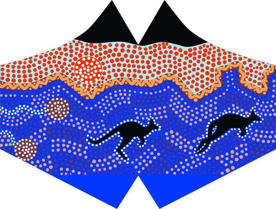 NEW DESIGNS Bulurru Aboriginal Design Face Mask Adult Adjustable