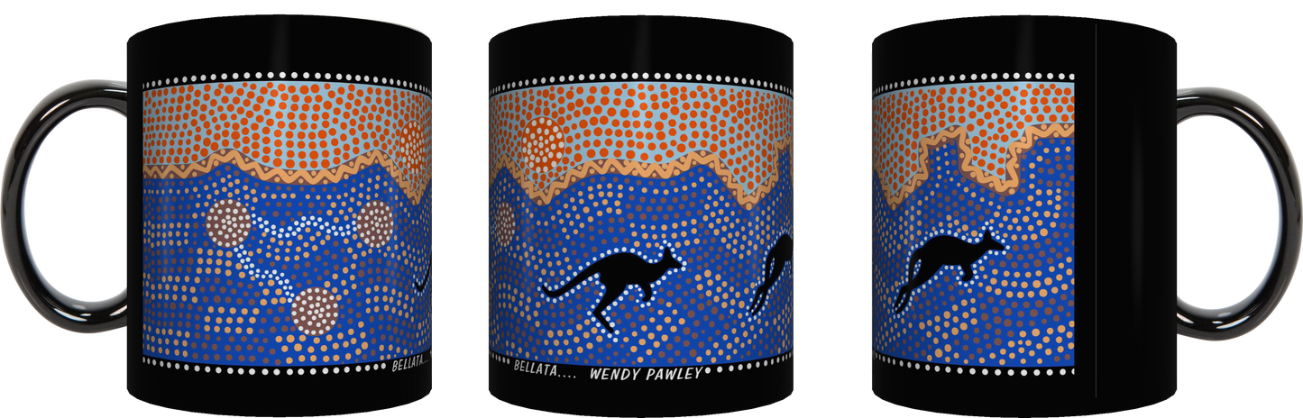 Wendy Pawley Design Black Mug in Gift Box