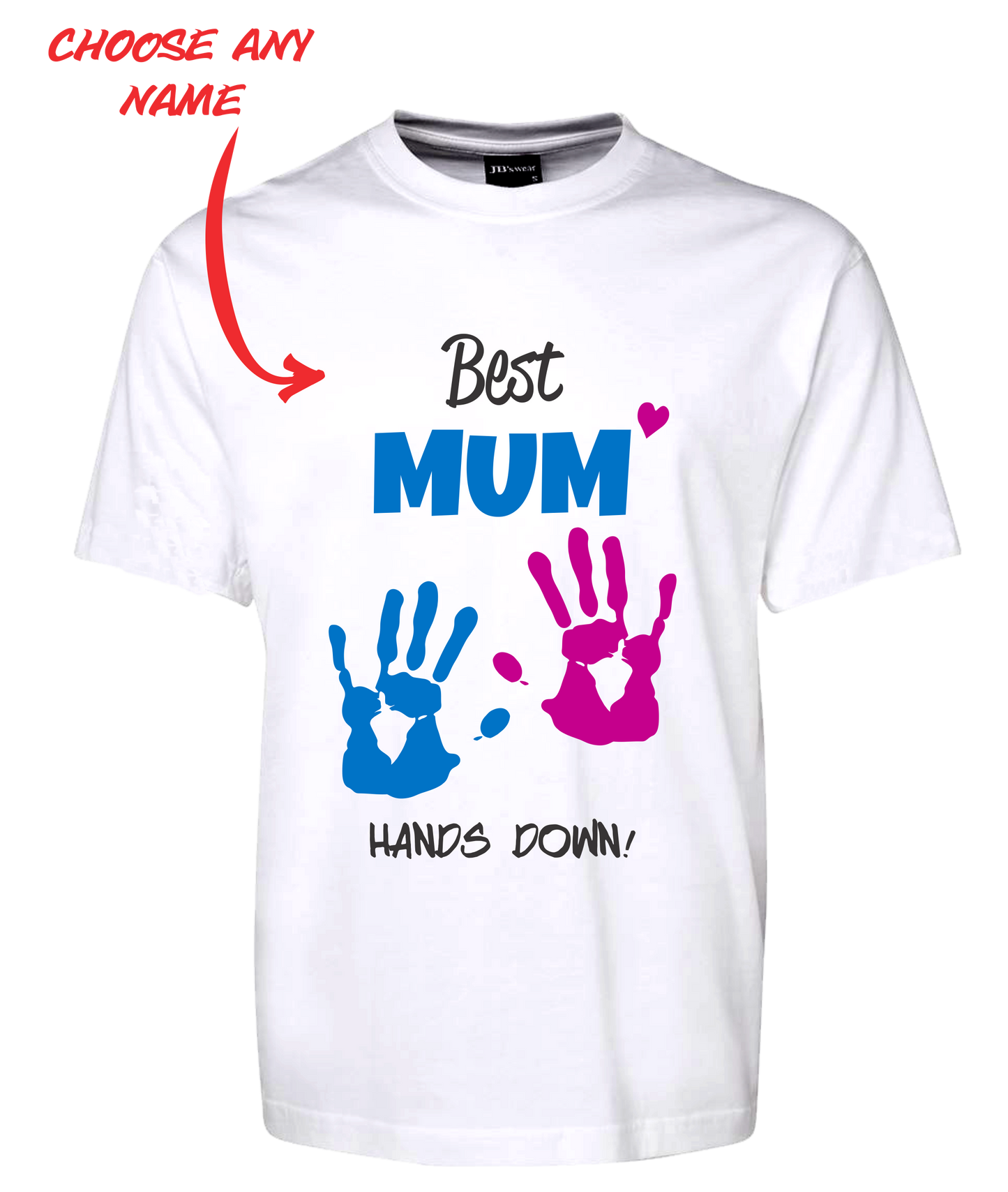 Best Mum Hands Down Tee T-Shirt For Mother's Day Birthday FDG01-1HT-23003