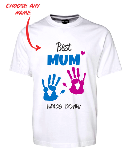 Best Mum Hands Down Tee T-Shirt For Mother's Day Birthday FDG01-1HT-23003