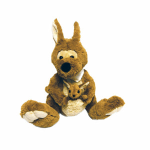 Big Brown Foot Roo with Joey Plush Toy Australia - 25cm - fair-dinkum-gifts