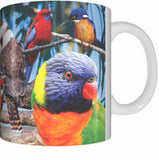 BIRDS OF AUSTRALIA Mug Cup 300ml Gift Native Aussie Rosella Cockatoo Parrot Lorikeet Kookaburra - fair-dinkum-gifts